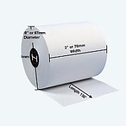 Receipt Rolls, Heipa, Thermal Paper, 58 mm, 64 mm, 12.7 mm, White_5