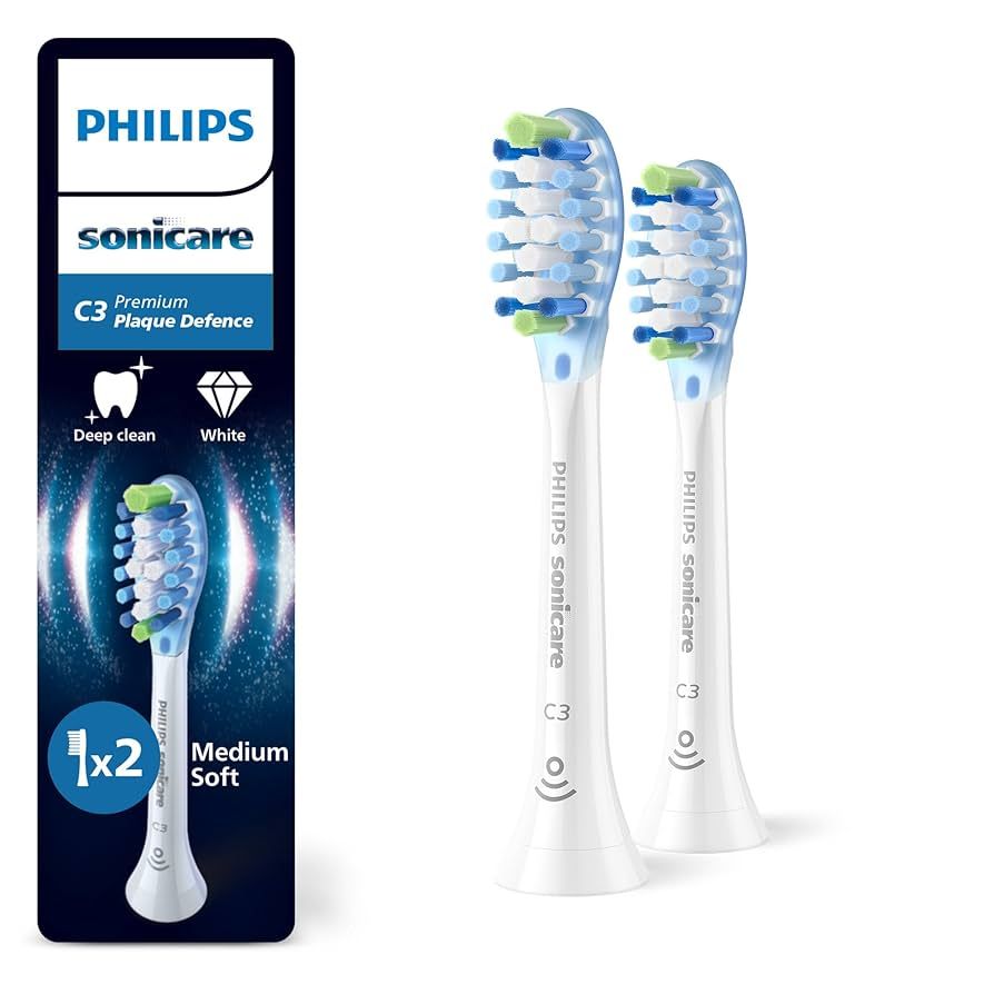 Rezerve PHILIPS Sonicare Plaque Defence HX9042/87, Pachet de 2 capete de periere, Standard, Click-on, Sincronizarea modurilor BrushSync, Alb, L x A x I (mm) 60x25.7x230.5_1
