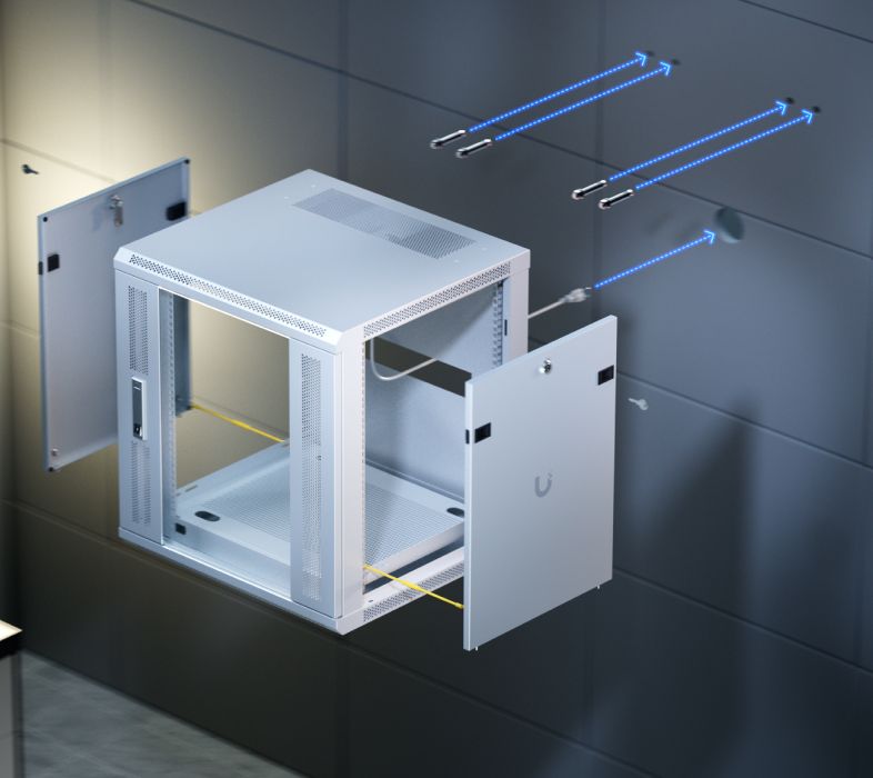 Ubiquiti UACC-RACK-12U-WALL-SLIM rack-uri Raft montat pe perete Alb_4