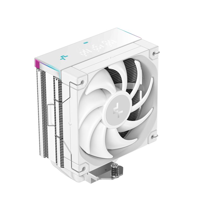 Cooler Procesor DEEPCOOL AK400 DIGITAL PRO ALB, marime heatsink 120x60x152mm, un ventilator, viteza ventilator 500-1750 RPM +/- 10%, Airflow: 60.89 CFM,  Suport AMD: AM4/AM5, suport INTEL: LGA 1851/1700/1200/1151/1150/1155, nivel de zgomot: 28 dBA_1