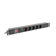LANBERG Power Distrubution Unit PDU 19 inch 1U 16a 5x Schuko Outlets 2m Black_2
