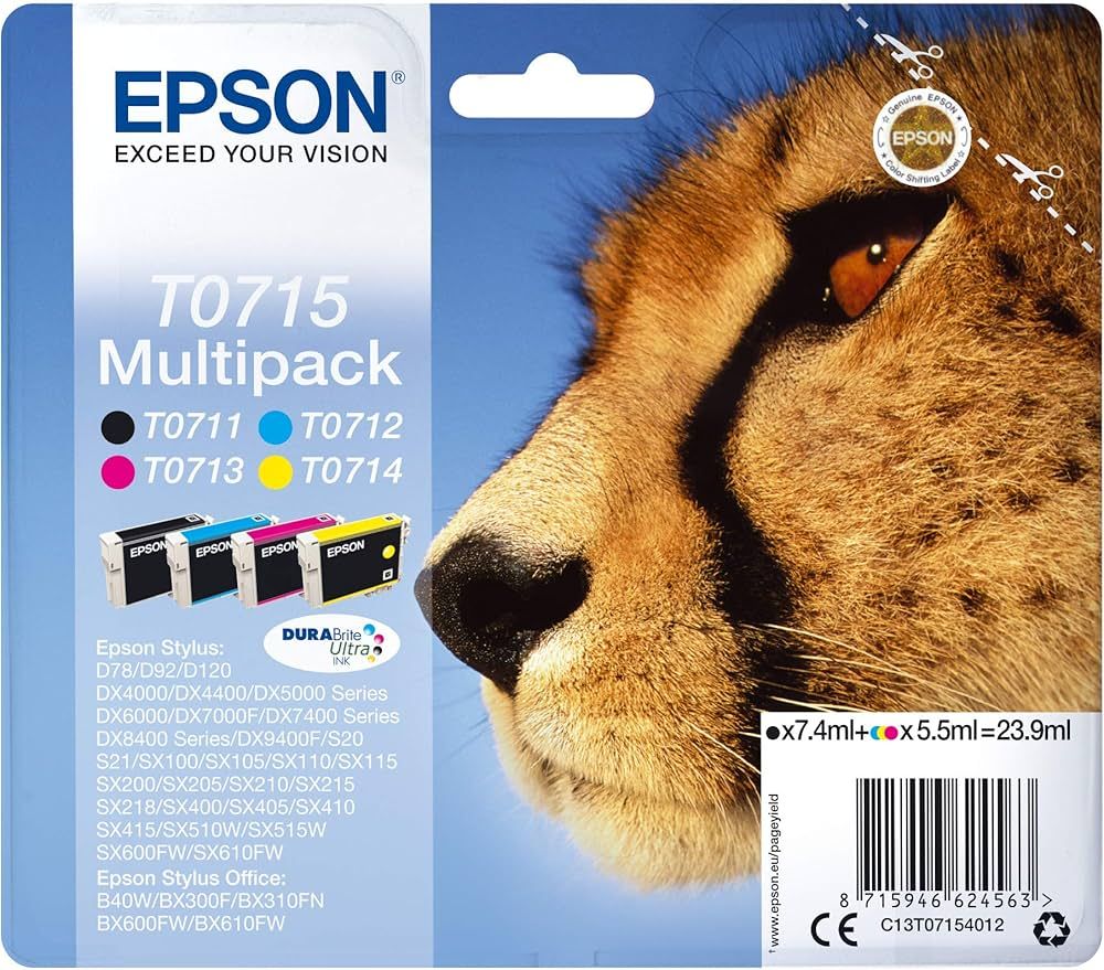 Epson Multipack 4-Coulered T0715 DURABrite Ultra Ink_1