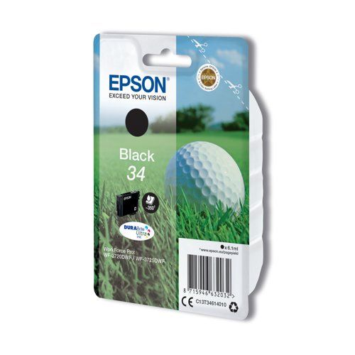 Epson Golf ball Singlepack Black 34 DURABrite Ultra Ink_3