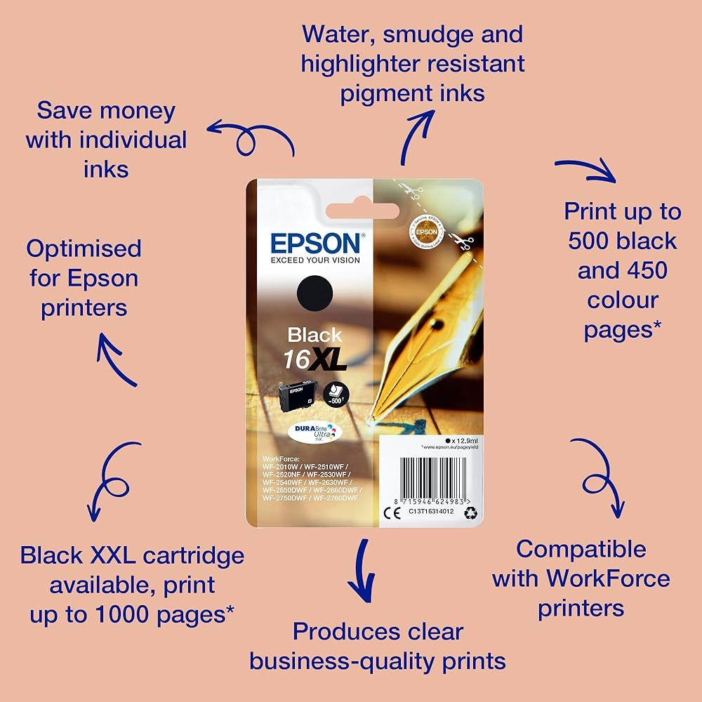 Epson Pen and crossword Singlepack Black 16XL DURABrite Ultra Ink_2