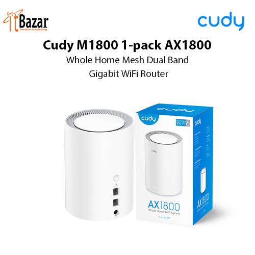 Cudy M1800 1-Pack Bandă dublă (2.4 GHz/ 5 GHz) Wi-Fi 6 (802.11ax) Alb Intern_1