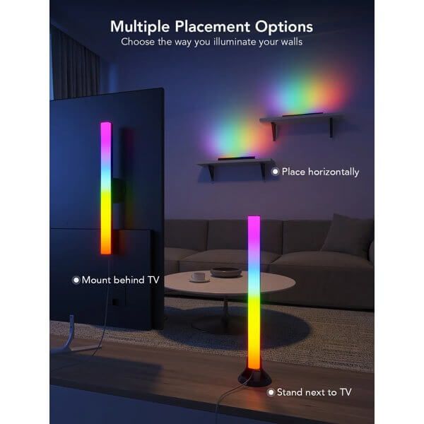 Govee H6046 Baruri de lumină pentru TV | Iluminat LED | RGBIC, 2.4GHz Wi-Fi, Bluetooth_6
