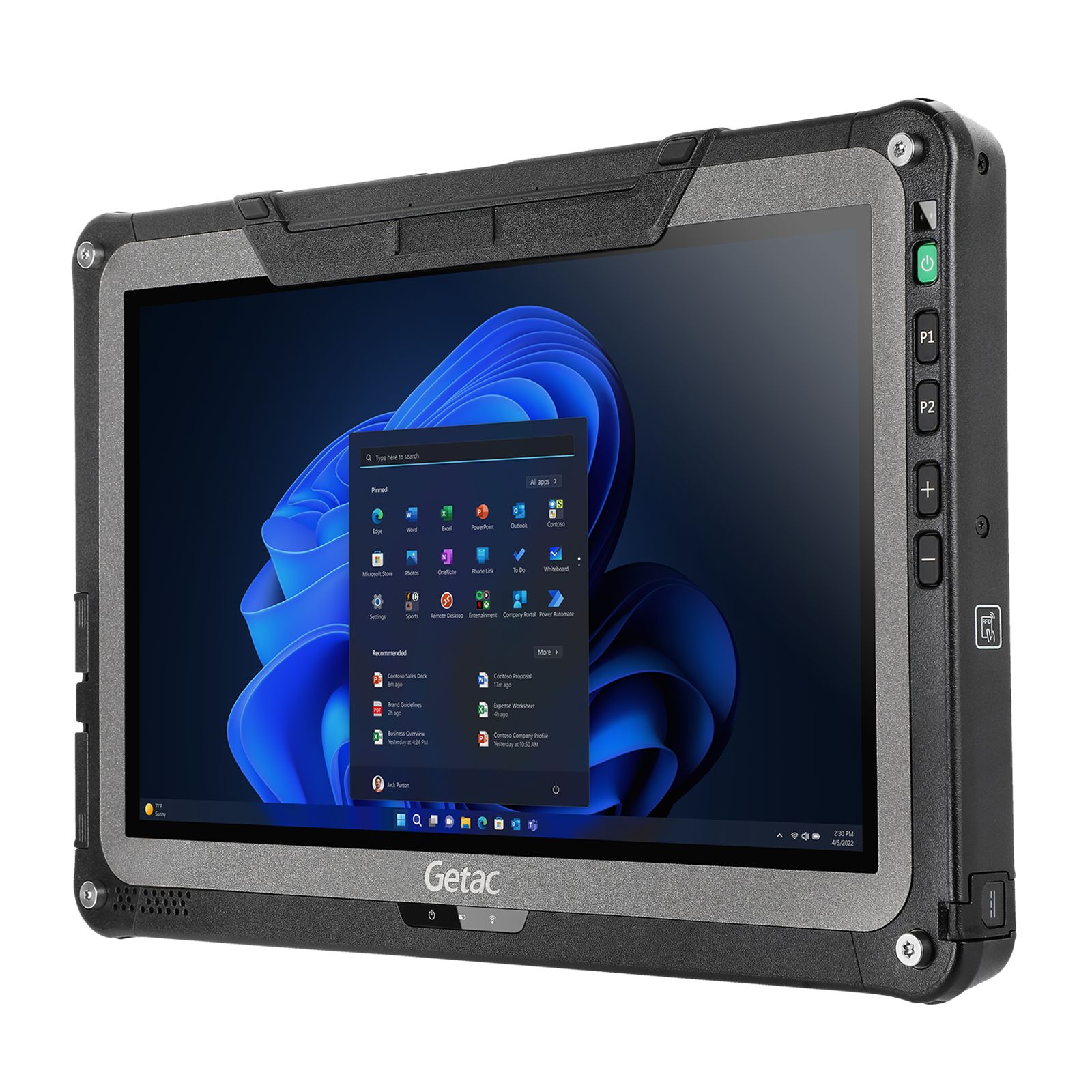 Getac F110G7, 29,5cm (11,6''), Projected Capacitive, Full HD, USB, BT, Wi-Fi, Intel Core i5, SSD, Win. 11 Pro, RB_2