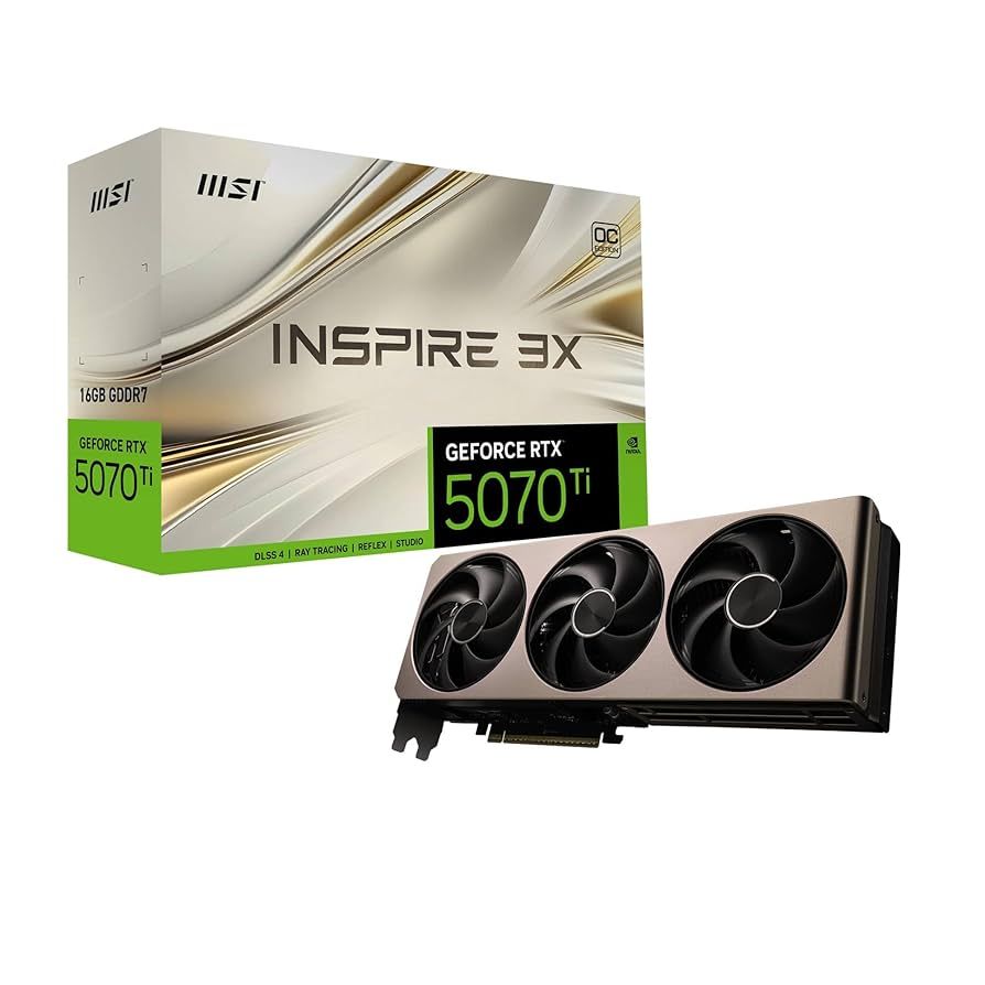 MSI VGA 16GB RTX5070TI INSPIRE 3X OC 3xDP/HDMI GeForce RTX 5070 Ti 16G INSPIRE 3X OC_1