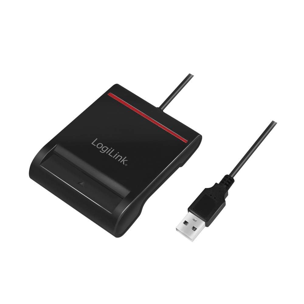 CITITOR DE CARDURI LOGILINK, pentru smart ID, USB 2.0, 0.9m, negru, 