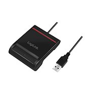 CITITOR DE CARDURI LOGILINK, pentru smart ID, USB 2.0, 0.9m, negru, 