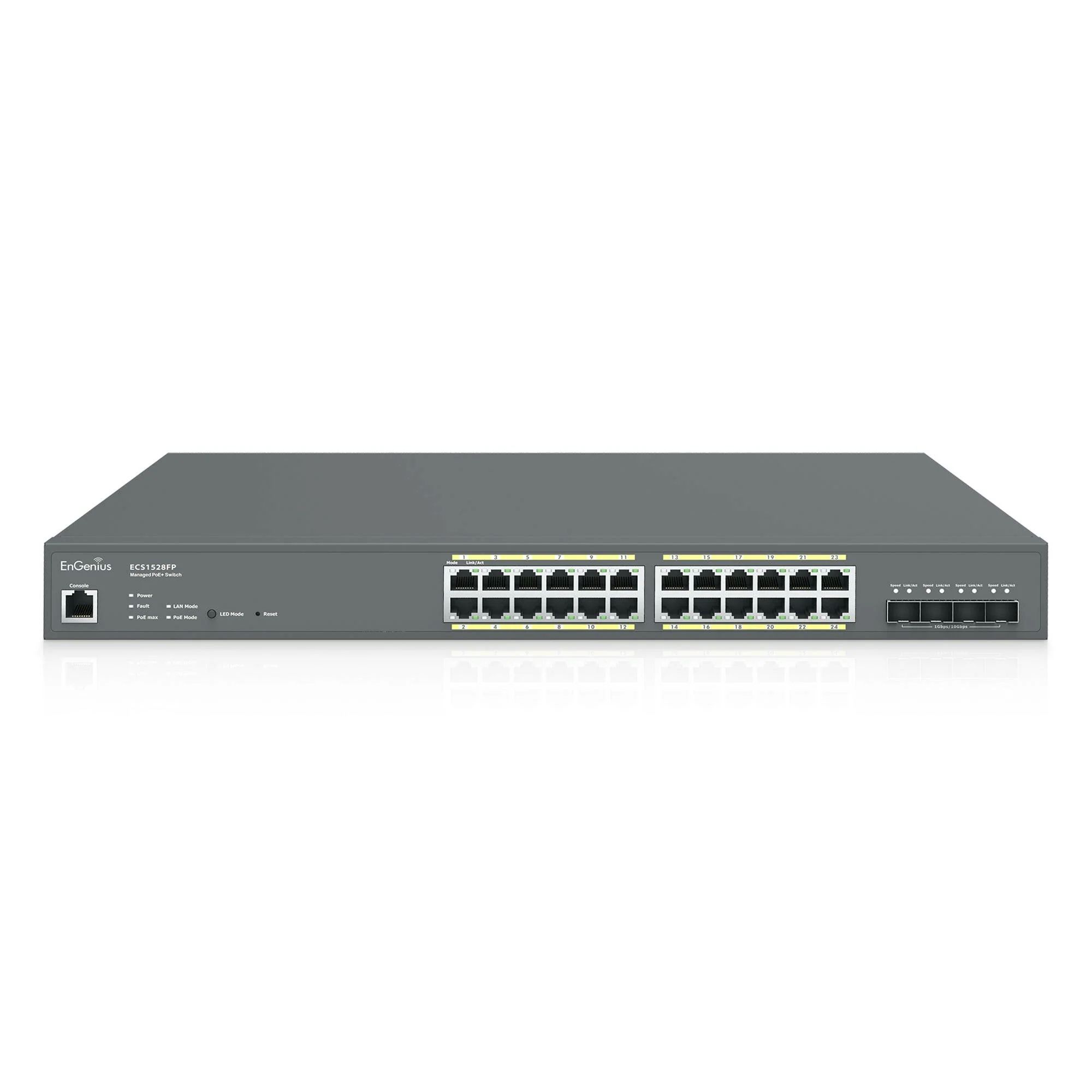 EnGenius ECS1528FP switch-uri Gestionate L2 Gigabit Ethernet (10/100/1000) Power over Ethernet (PoE) Suport 1U Negru_2