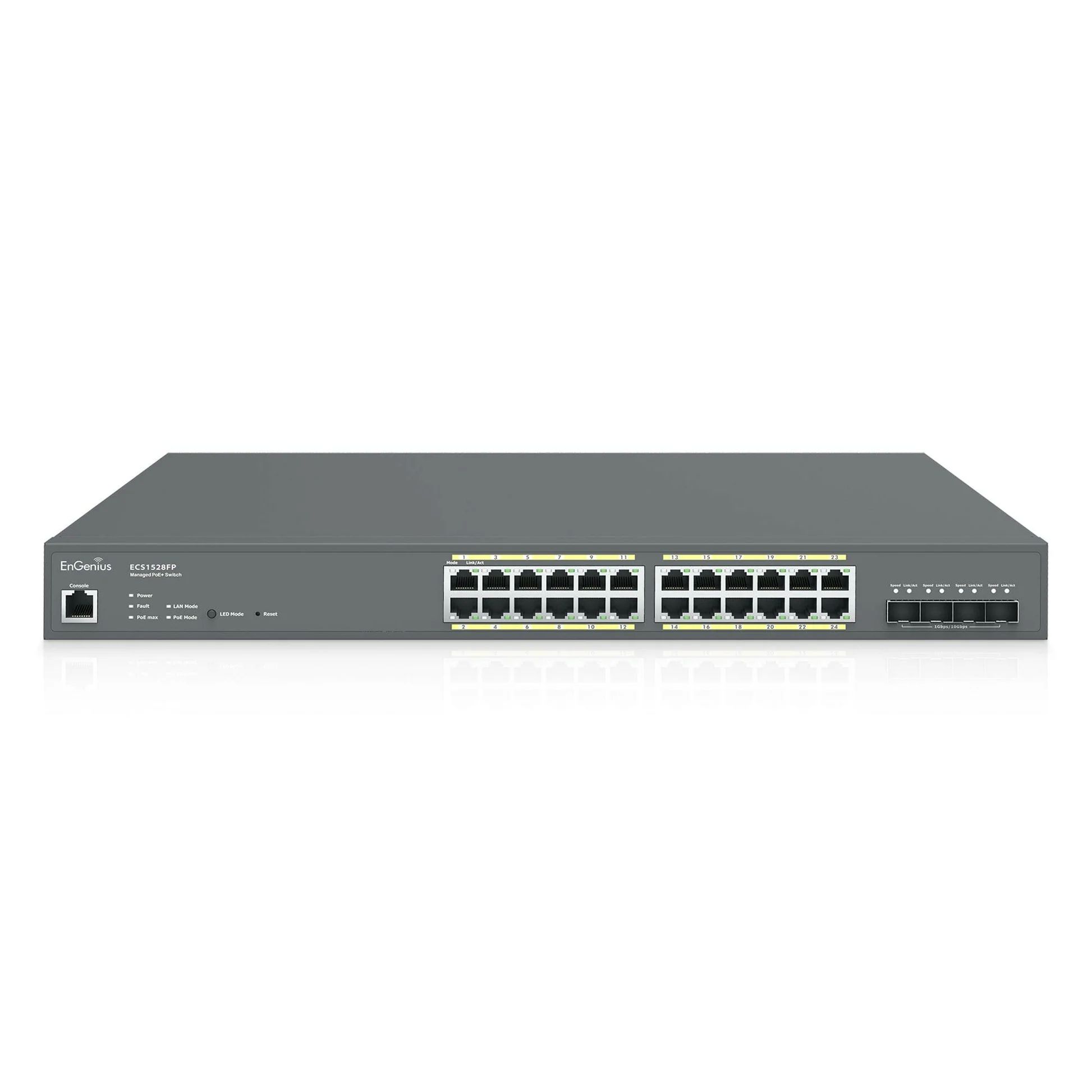 EnGenius ECS1528FP switch-uri Gestionate L2 Gigabit Ethernet (10/100/1000) Power over Ethernet (PoE) Suport 1U Negru_3