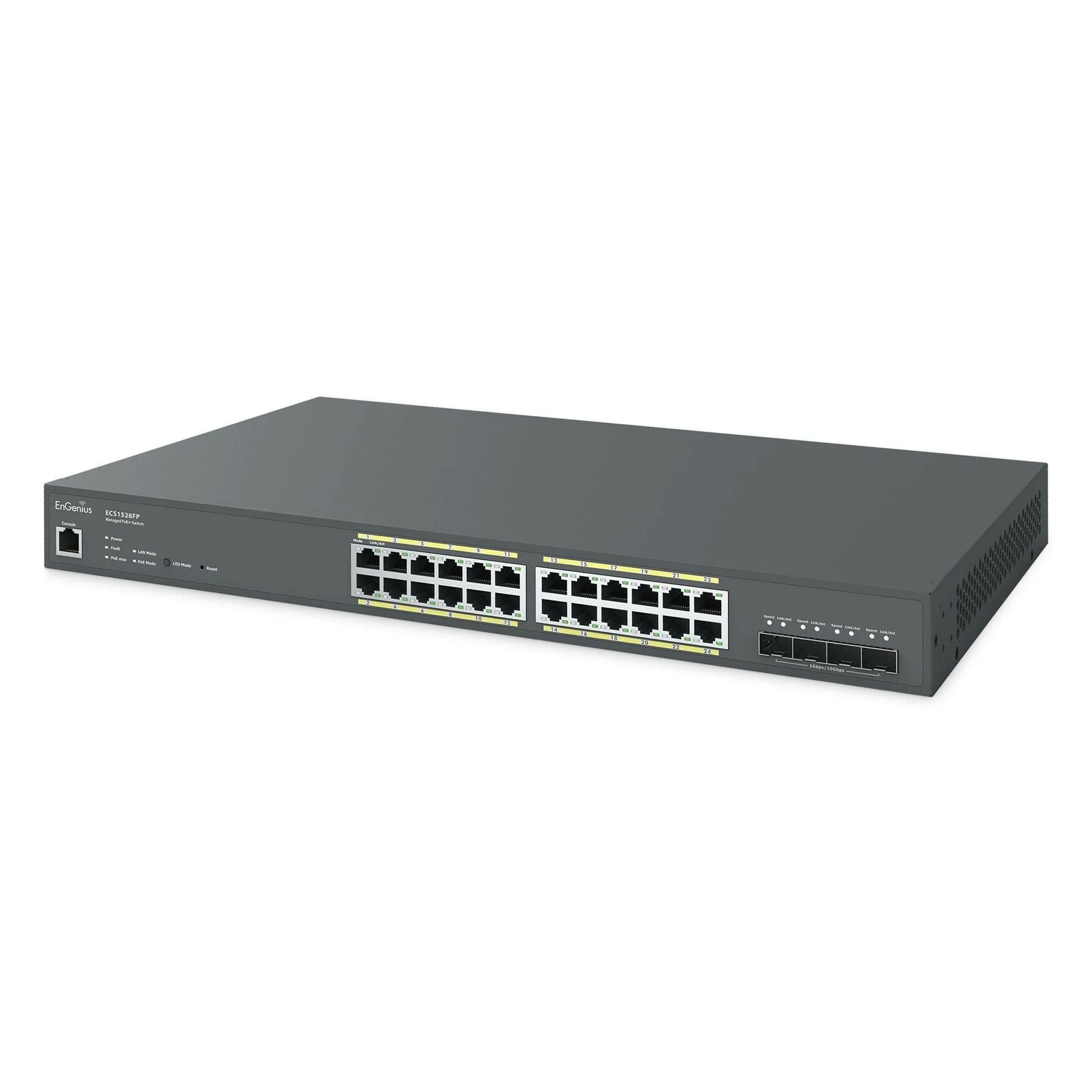 EnGenius ECS1528FP switch-uri Gestionate L2 Gigabit Ethernet (10/100/1000) Power over Ethernet (PoE) Suport 1U Negru_4