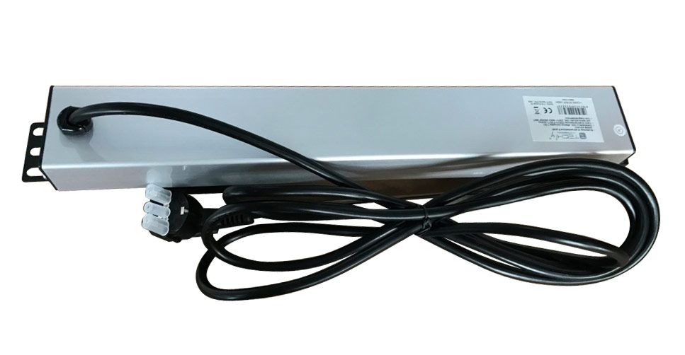Techly I-CASE STRIP-16SH unități de distribuție a energiei electrice (PDU) 6 ieșire(i) AC 1.5U Negru, Argint_4