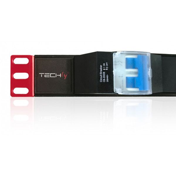 Techly I-CASE STRIP-61UD unități de distribuție a energiei electrice (PDU) 6 ieșire(i) AC 1U Negru, Roşu_4