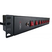 Techly I-CASE STRIP-815I unități de distribuție a energiei electrice (PDU) 8 ieșire(i) AC 1.5U Negru_2