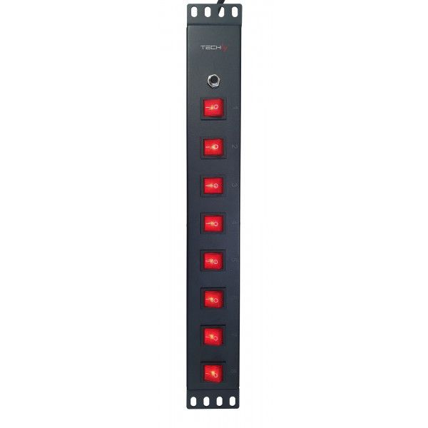Techly I-CASE STRIP-815I unități de distribuție a energiei electrice (PDU) 8 ieșire(i) AC 1.5U Negru_3