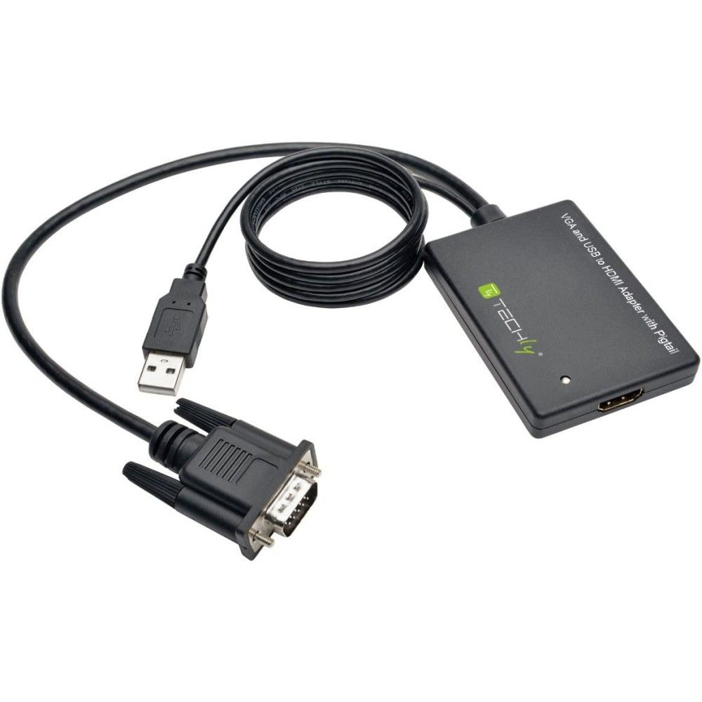Techly IDATA HDMI-VGA3 adaptor pentru cabluri video Negru_1