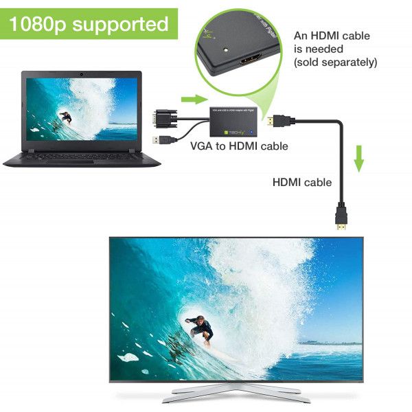 Techly IDATA HDMI-VGA3 adaptor pentru cabluri video Negru_3