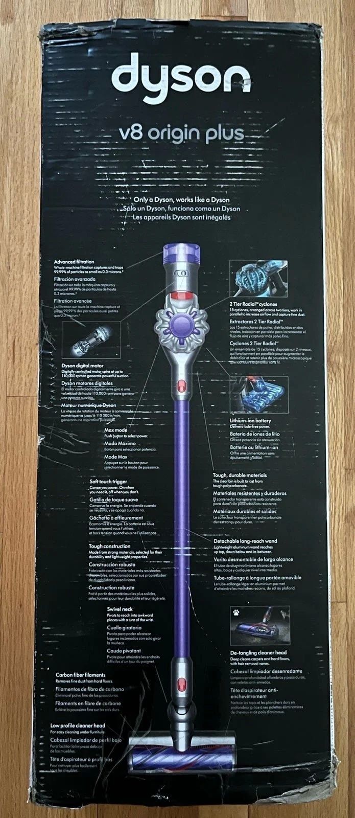 Dyson V8 Advanced 2-in-1 stick vacuum Battery Dry Bagless Nickel  Silver_4