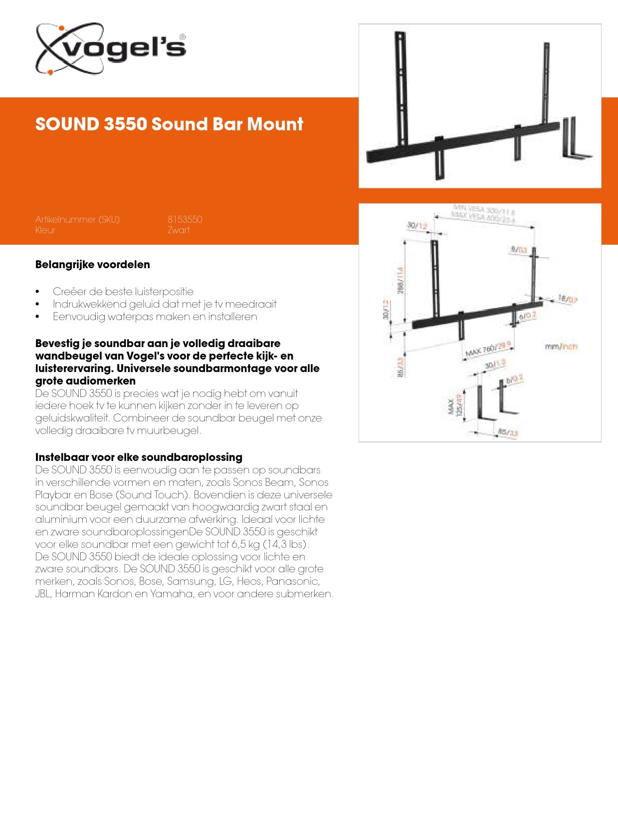 VOGEL'S SOUND 3550 speaker bracket_4