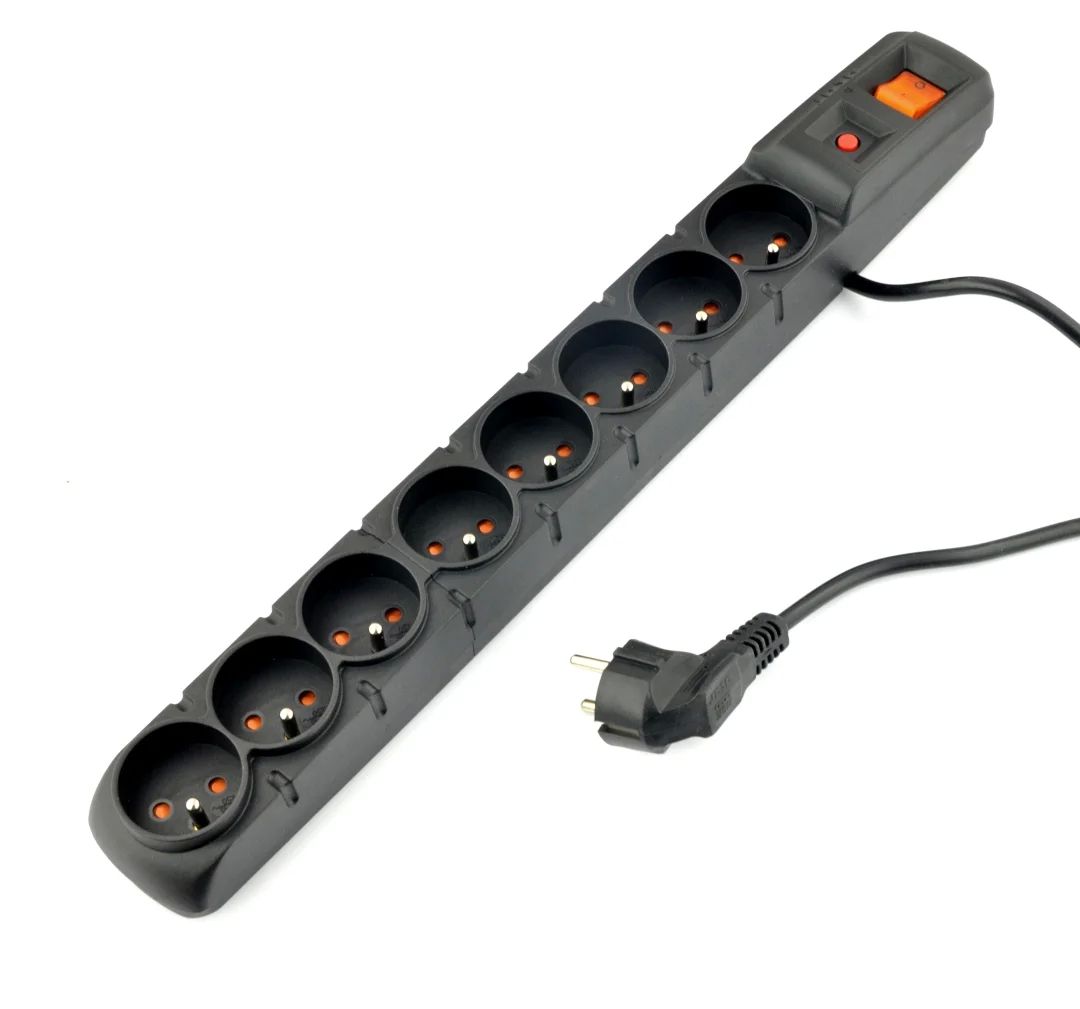 ACAR S8 power extension 1.5 m 8 AC outlet(s) Indoor Black_2