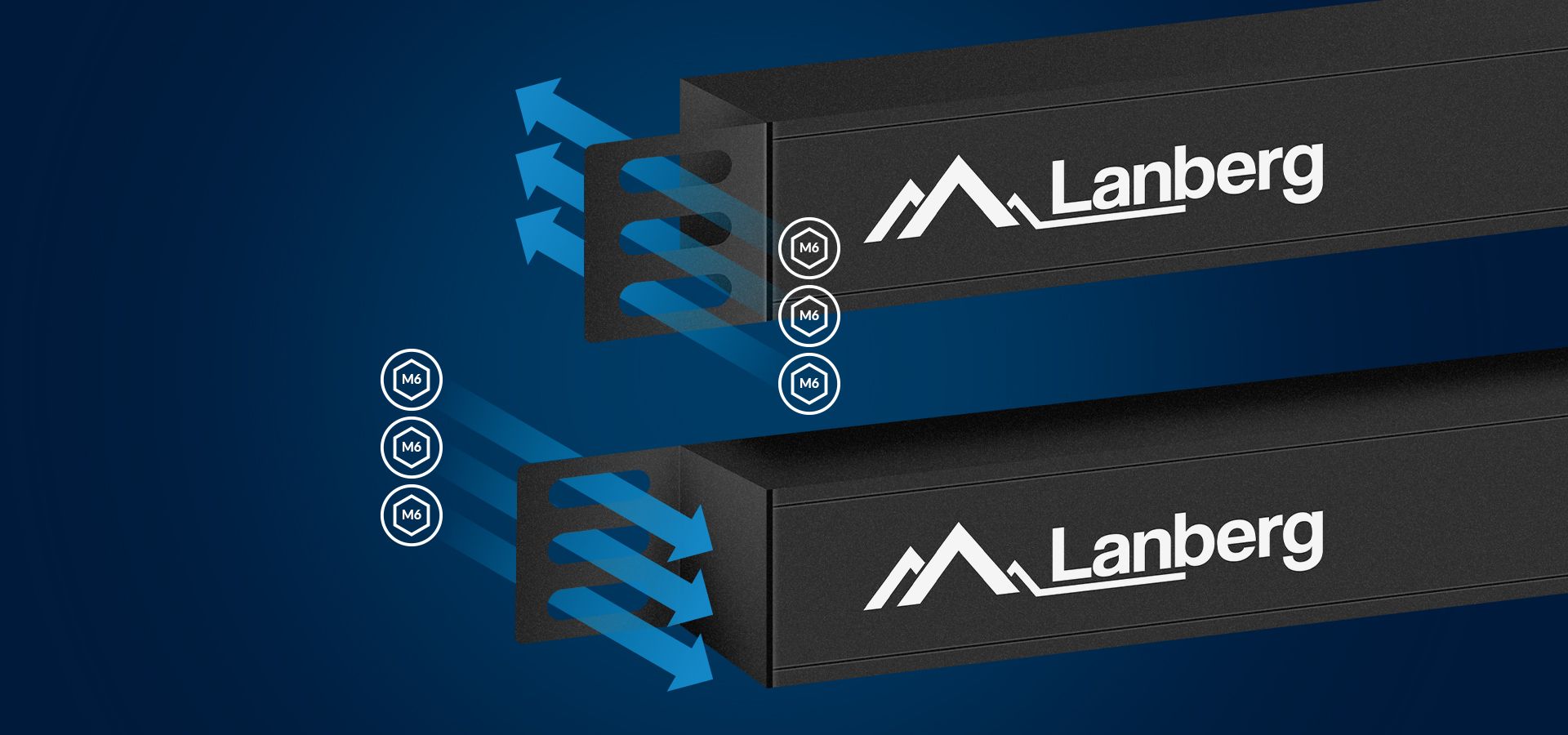 LANBERG RACK PDU POWER STRIP 19  1U 10A 6X 230V PL 2M BLACK C14_3