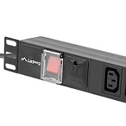 Lanberg Power Distribution Unit (PDU) 19  1U 10A 2m 5x Schuko Outlets Black C14_3