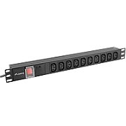 Lanberg Power Distribution Unit (PDU) 19  1U 10A 2m 5x Schuko Outlets Black C14_4