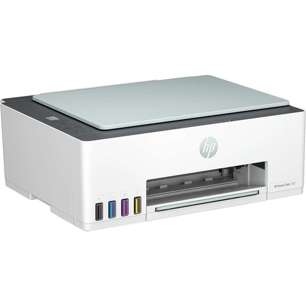 Imprimanta multifunctionala inkjet color HP Smart Tank 582, A4, USB 2.0, Wi-Fi, 22 ppm negru, 16 ppm color