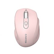 Canyon 6 buttons wireless 2.4Ghz mouse, MX8650A Sensor, DPI up to 1600,Injection case, 3 M life times left and right switches, 2xAAA battery, ABS material. Size: 105x71x40mm, Weight: 59g, Pink_1