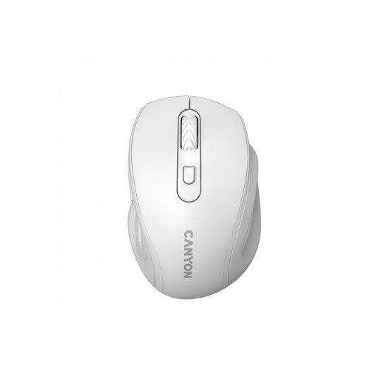 Canyon 6 buttons wireless 2.4Ghz mouse, MX8650A Sensor, DPI up to 1600,Injection case, 3 M life times left and right switches, 2xAAA battery, ABS material, Size: 105x71x40mm, Weight: 59g, white_1