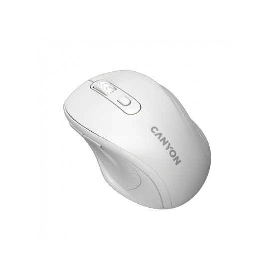 Canyon 6 buttons wireless 2.4Ghz mouse, MX8650A Sensor, DPI up to 1600,Injection case, 3 M life times left and right switches, 2xAAA battery, ABS material, Size: 105x71x40mm, Weight: 59g, white_2