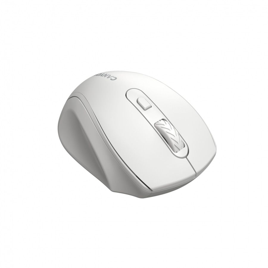 Canyon 6 buttons wireless 2.4Ghz mouse, MX8650A Sensor, DPI up to 1600,Injection case, 3 M life times left and right switches, 2xAAA battery, ABS material, Size: 105x71x40mm, Weight: 59g, white_3