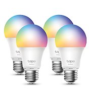 Smart Wi-Fi Light Bulb, Multicolor, 4-Pack SPEC: 2.4 GHz, IEEE 802.11b/g/n, E27 Base, 220–240 V, 50/60 Hz, Brightness: W: 806 lm/ R: 55 lm/G: 140 lm/B: 25 lm, 8.3 W, 2,500 K – 6,500 K, Beam Angle 220°, 8.3 kWh / 1000h, lifetime up to 25,000 hrs FEATURE: Multicolor, No Hub Required, Voice Control_1