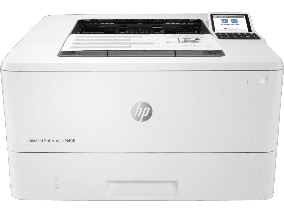 Imprimanta laser monocrom HP M406DN, A4, duplex, USB 2.0, Wi-Fi, 38 ppm