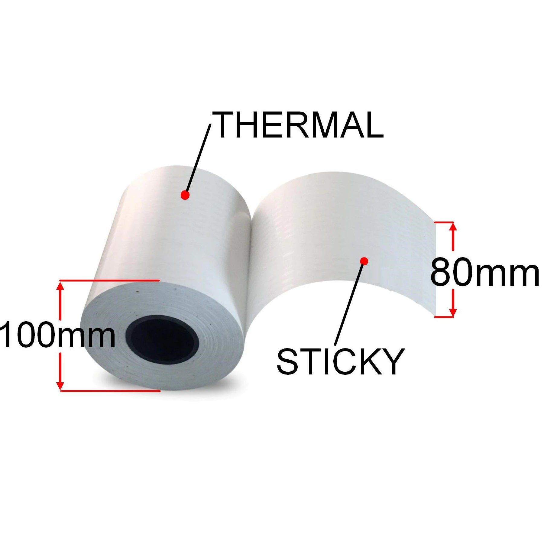 ETICHETE Sticky Roll paper, 80mm x 65m, for L100/L90 16/box_2