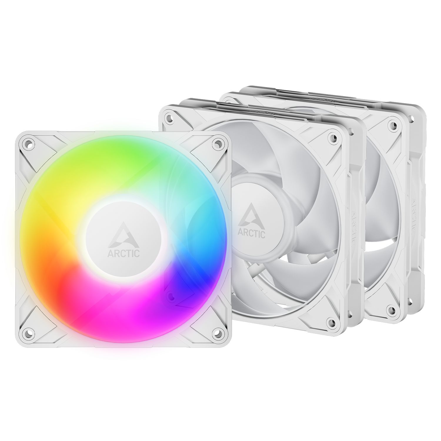 P12 Pro A-RGB, kit 3 ventilatoare 120 mm PWM, 600 - 3000 rpm, Alb