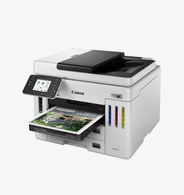 Multifunctional inkjet color CISS Canon Maxify GX7140, ( Print,Copy,Scan, Fax, Cloud), dimensiune A4 , duplex printare, ADF, viteza 24ppm alb-negru, 15.5 ppm color, rezolutie 600X1200 dpi, alimentare hartie250+250+100 coli, Scannet CIS, rezolutie scanare:1200x1200, 99 copiimax,zoom:25%-400%, format_2