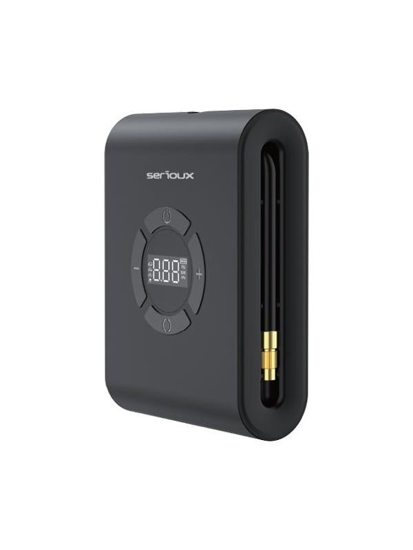 Starter auto cu compresor de aer Serioux, interval de presiune reglabil 3~150PSI/0,2~9,9BAR/20~990KPA, temperatura de functionare incărcare: 0° C~45°C, Descărcare: -20°C~60°C, temeperatura de depozitare 10 °C~50 °C, lungimea tubului de umflare 115 mm (inclusiv duza de umflare), capacitate acumulator_1