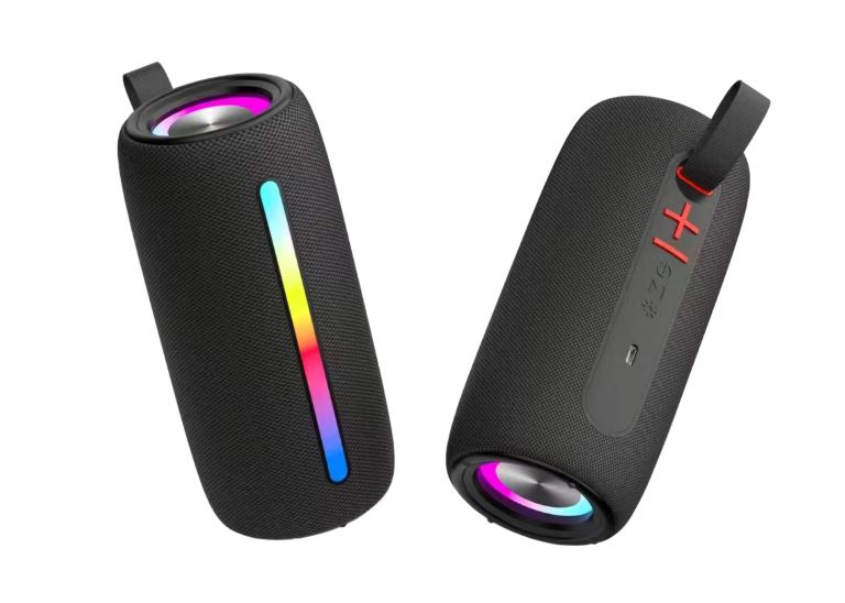 BOXA SPACER portabila bluetooth, ROCKER-BK, RMS: 10W (5W x 2), RGB, acumulator 1800mAh, timp de functionare pana la 5 ore, pana la 10m, AUX, FM radio, microSD, USB, incarcare USB Type-C, BLACK,  SPBS-ROCKER-BK   (timbru verde 0.18 lei)