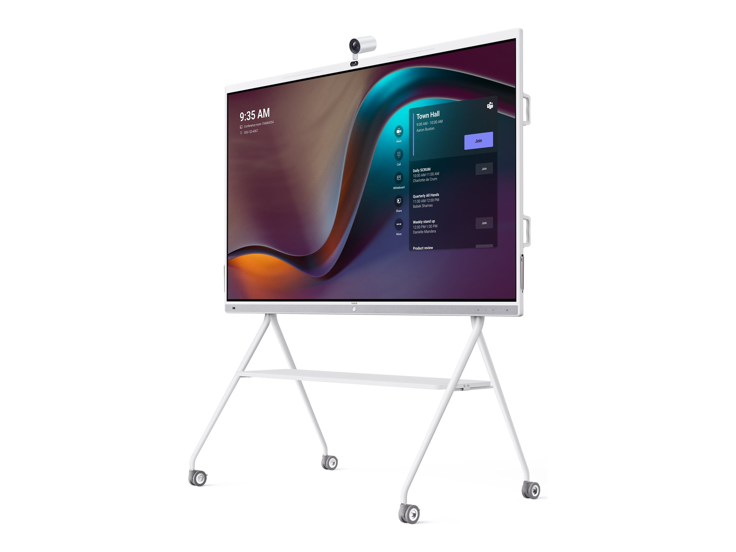 Yealink FloorStand with tray for MeetingBoard 86 White_3