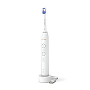 Periuta de dinti electrica Philips Sonicare HX7400/01, 62.000 miscari/minut, autonomie 21 zile, 2 moduri de periere, 3 intensitati, senzor presiune luminos, functia BrushSync, capat de periere Sensitive, alb_1
