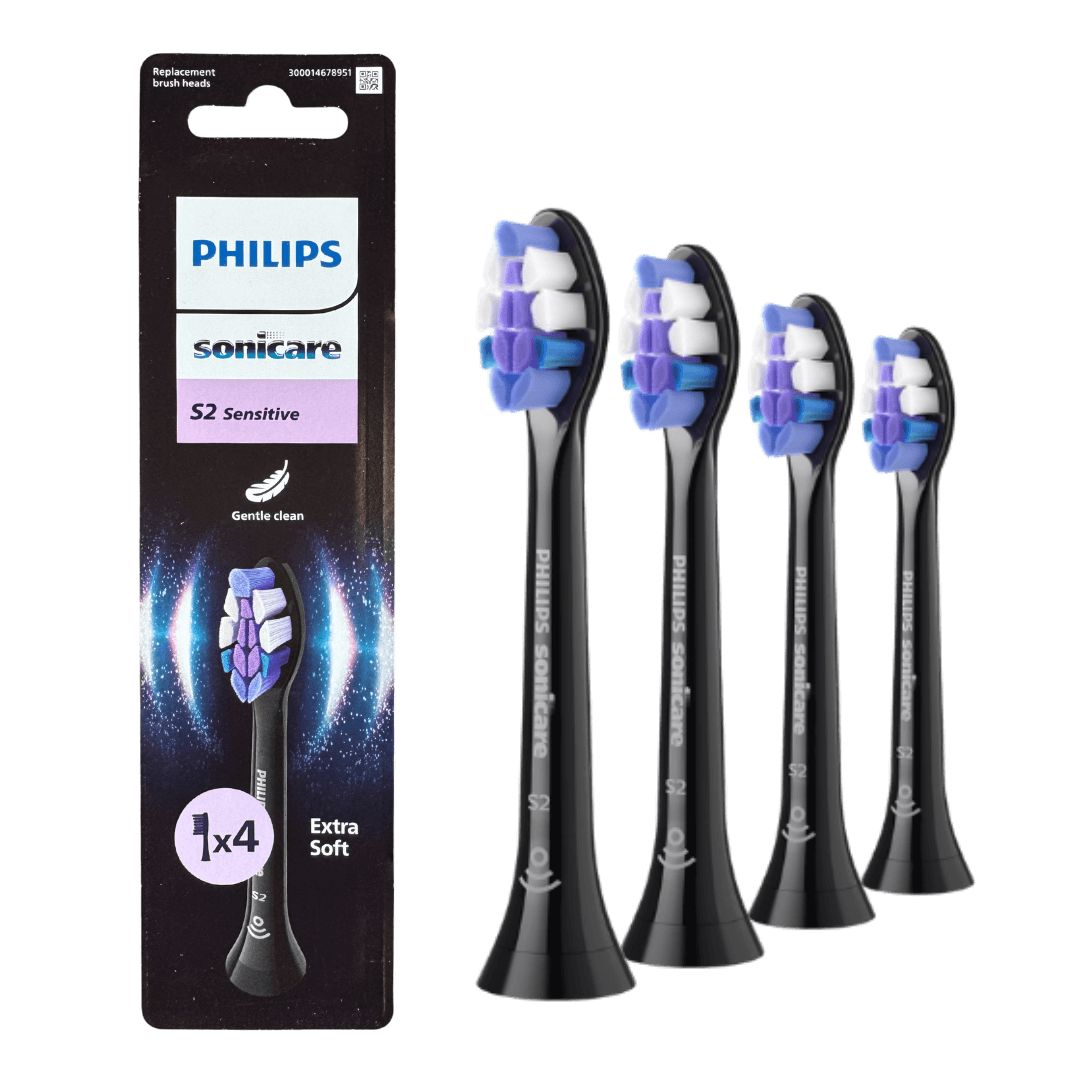 Rezerve PHILIPS Sonicare S4 Sensitive HX6054/88, Pachet de 4 capete, Negru, L x A x I (mm) 60x25.7x230.5_1