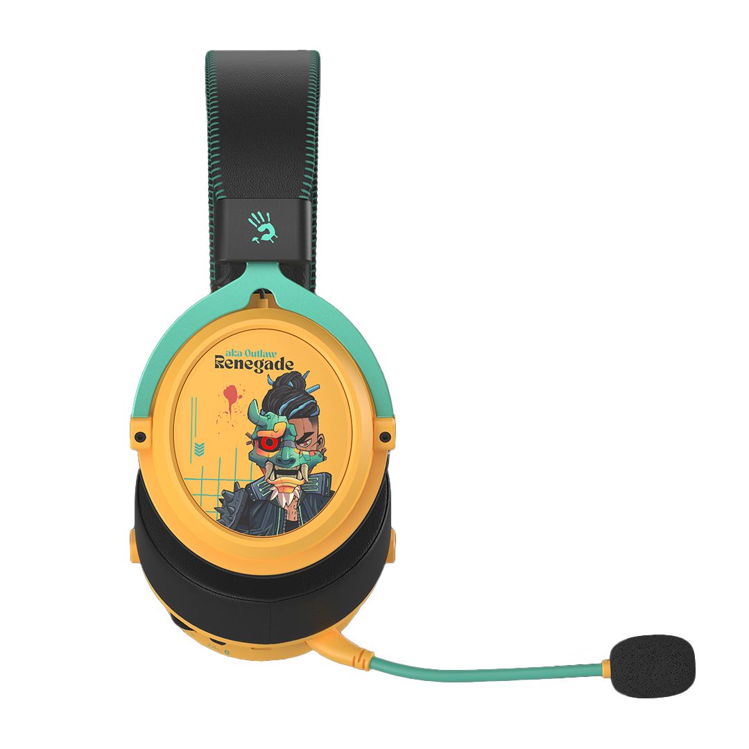 Casti gaming Bloody Bluetooth v5.3 + 2.4GHz + Wired Multi-Mode Connection Headset Renegade Sunset  MR595 Renegade Sunset (timbru verde 0.8 lei) 4711421 000307