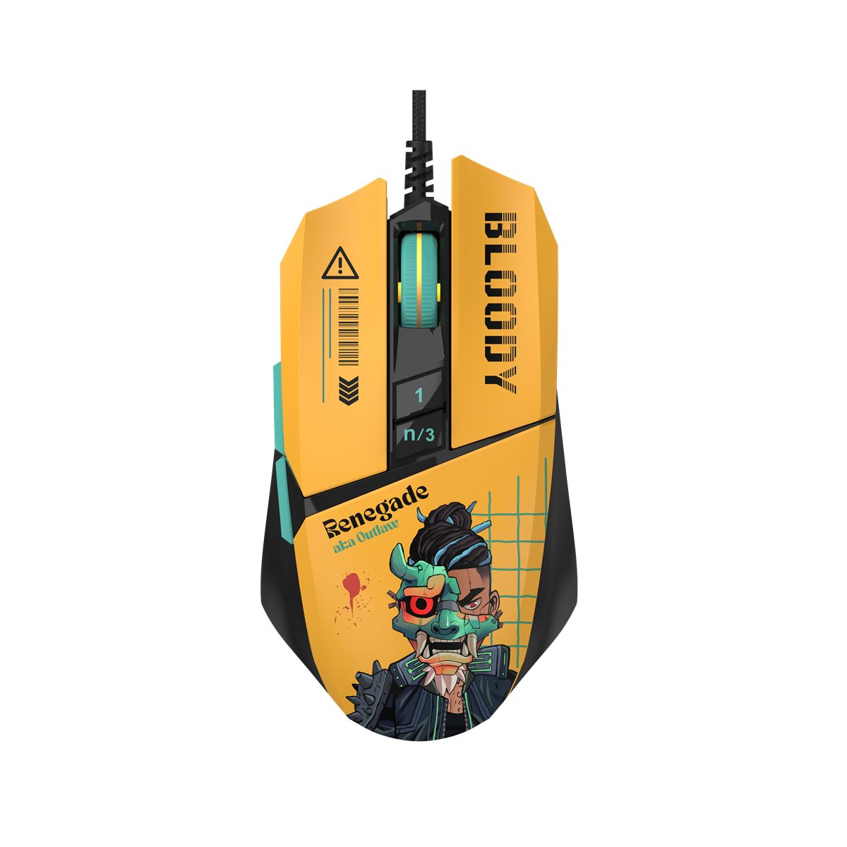 Mouse A4Tech, gaming, Bloody RGB Animation Backlit  USB Renegade Sunset, 