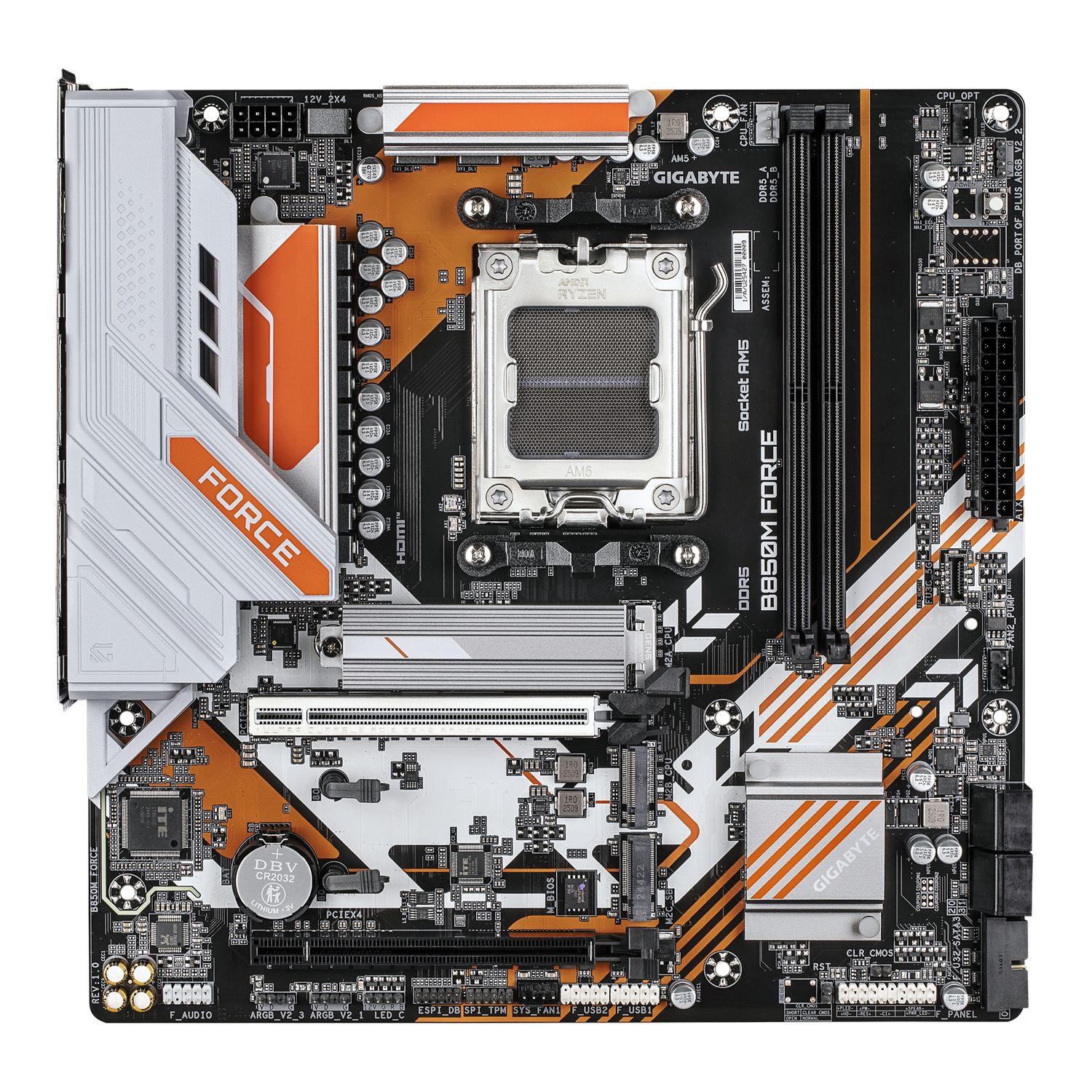 Placa de Baza GIGABYTE B850M FORCE AM5, 2x DDR5, 1x HDMI 1x DP, 1x PCIE 5.0 x16 1x PCIE 4.0 x16, 3x M.2, 4x SATA 6GB/s, mATX