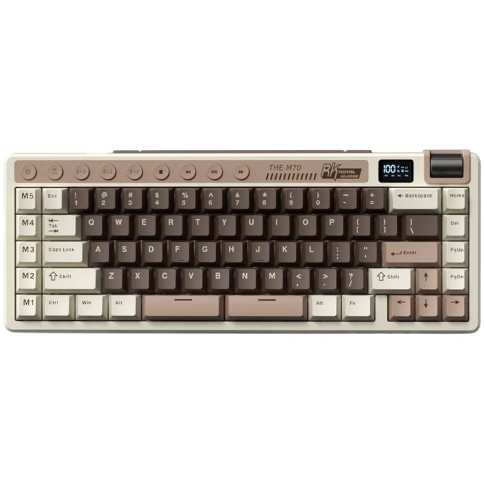ROYAL KLUDGE RK M70 Mocha Grey Gaming Keyboard Cream switch_2