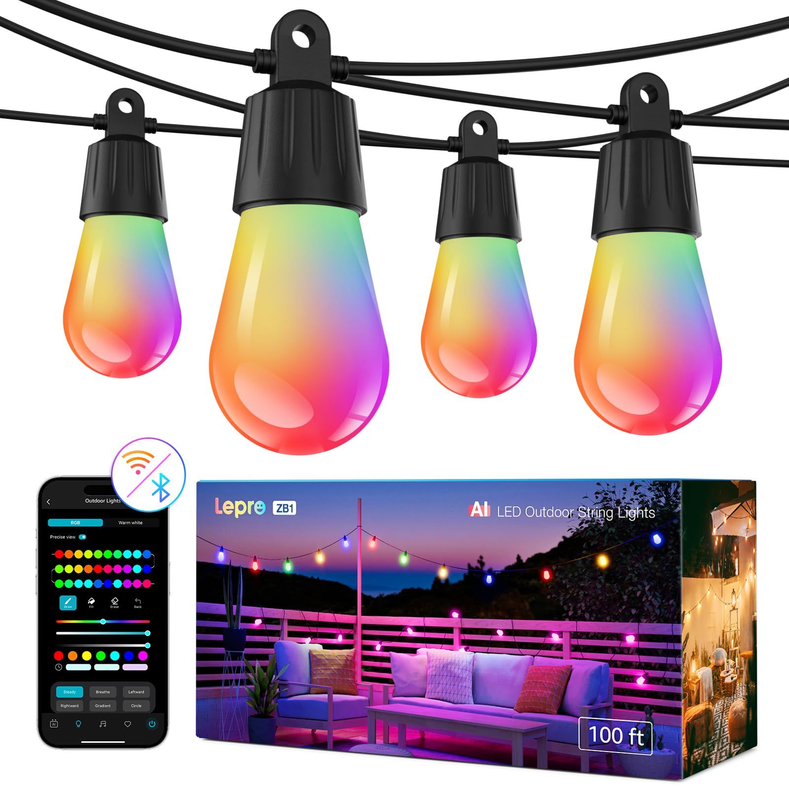 Smart outdoor lights 30M ZB1 AI  multicolor_1
