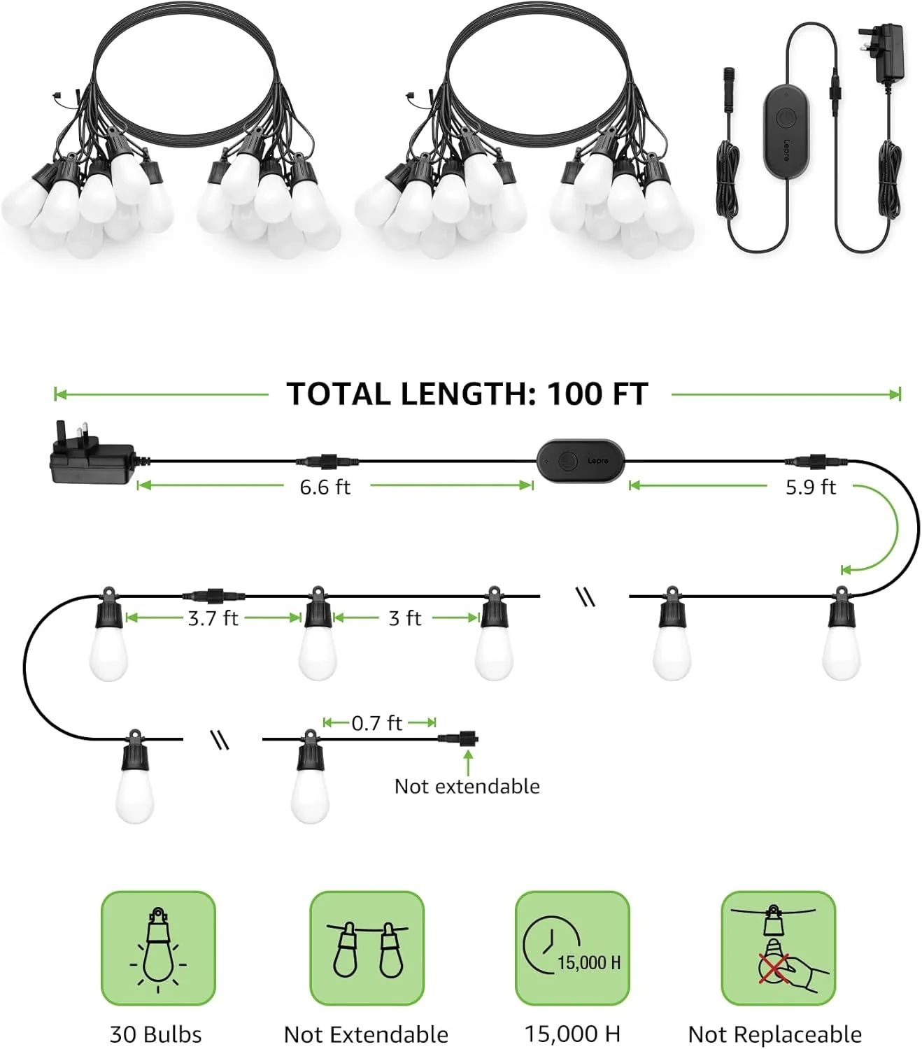 Smart outdoor lights 30M ZB1 AI  multicolor_3